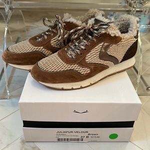 VOILE BLANCE JULIAFUR-VELOUR size 37 B lace up sneakers